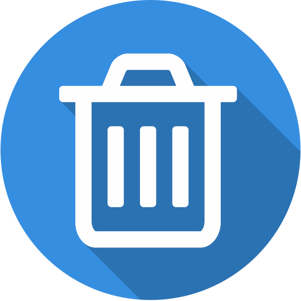 recycle bin flat icon with shadow