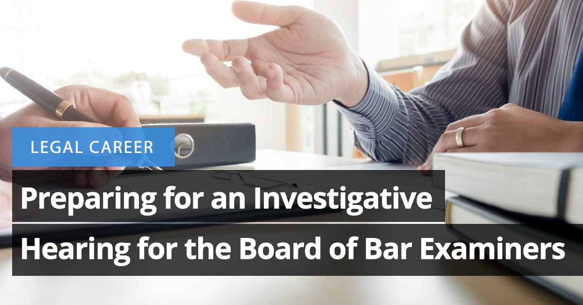 Preparing for an Investigative Hearing for the Board of Bar Examiners Jaliz Maldonado