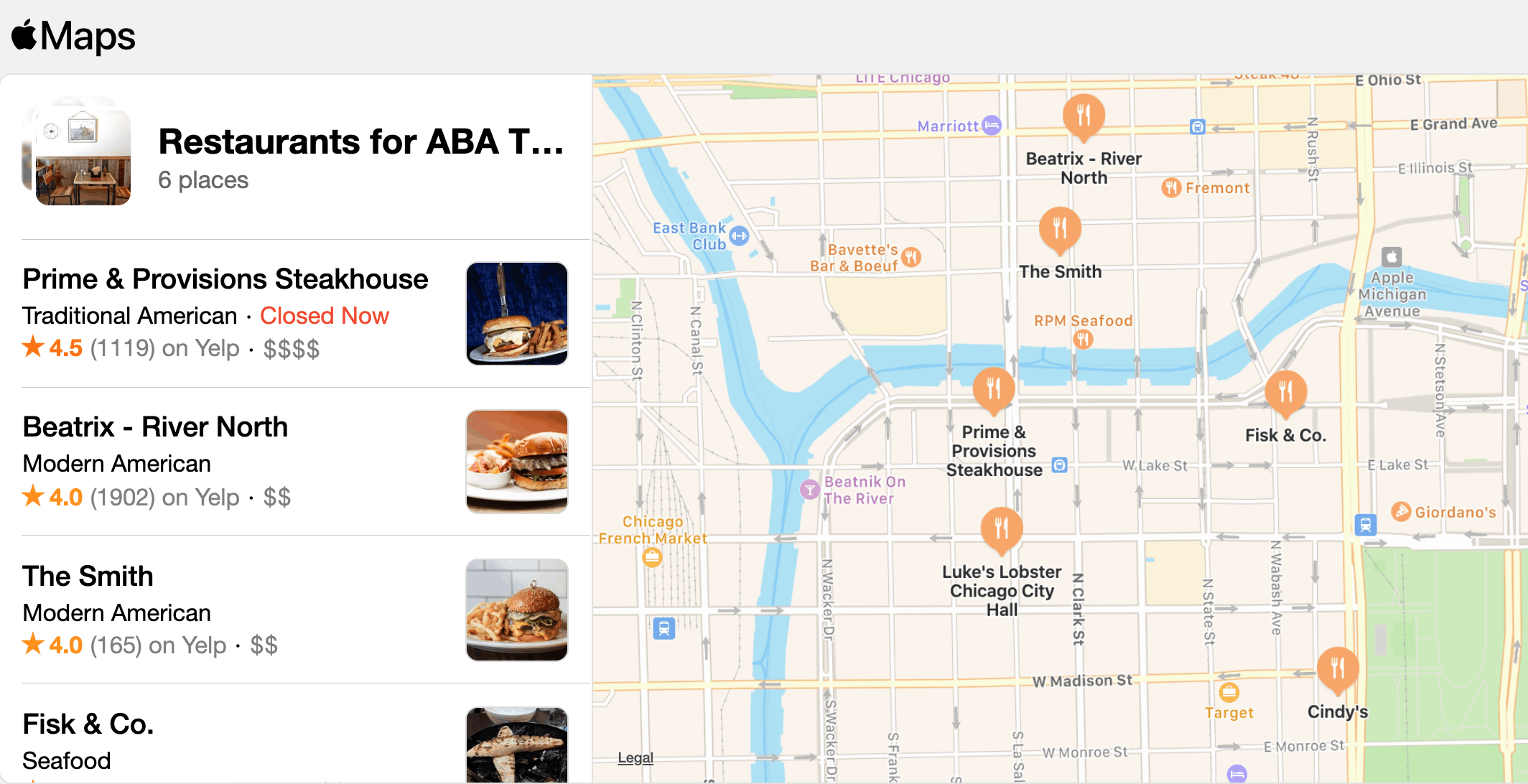 Best restaurants near ABA TECHSHOW