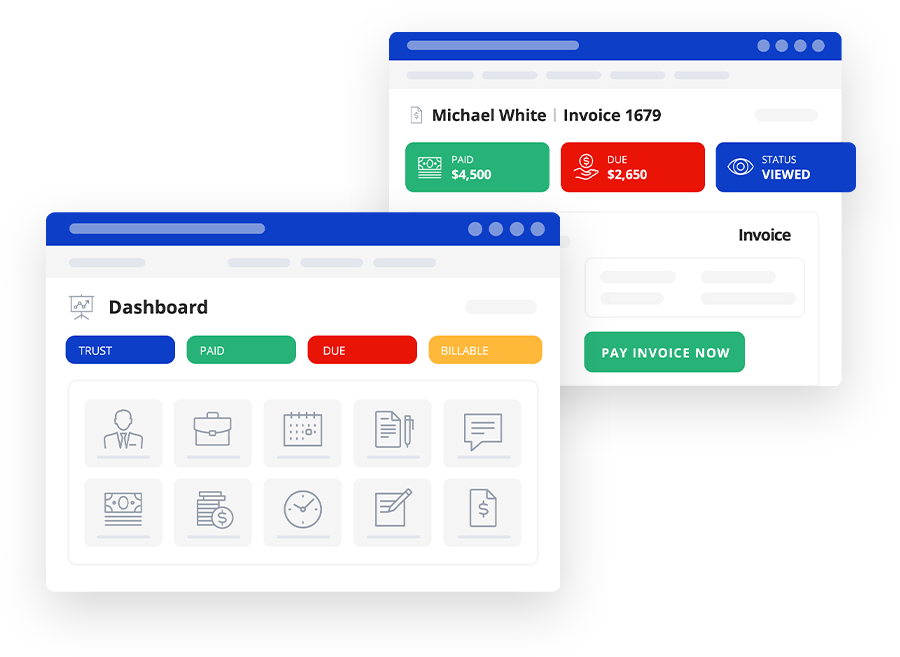 Legal Practice Management Software Screens
