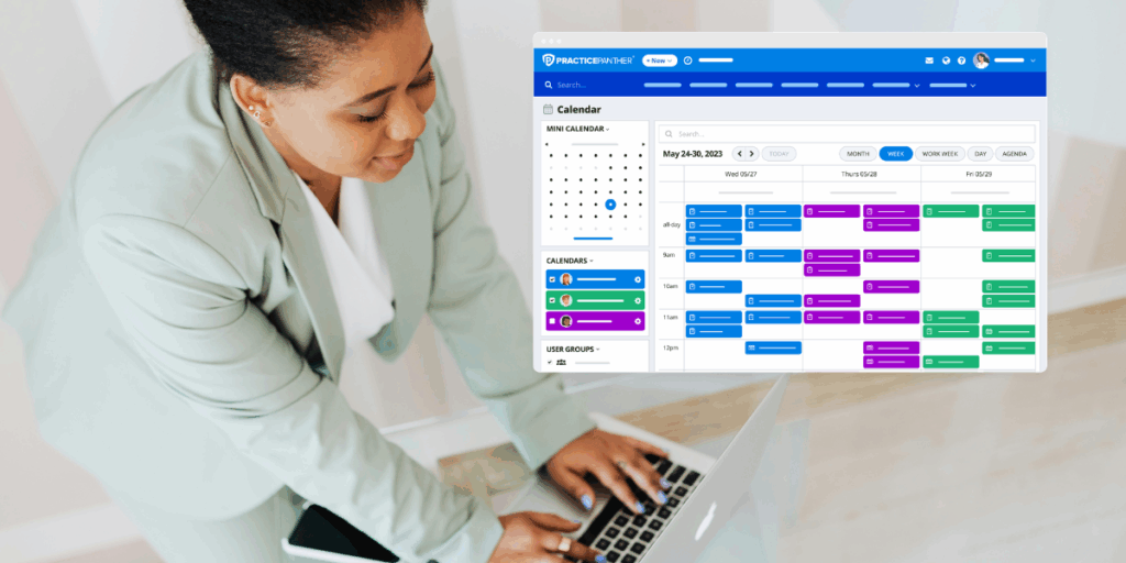 Female lawyer in a suit evaluating the “best” legal automation software.