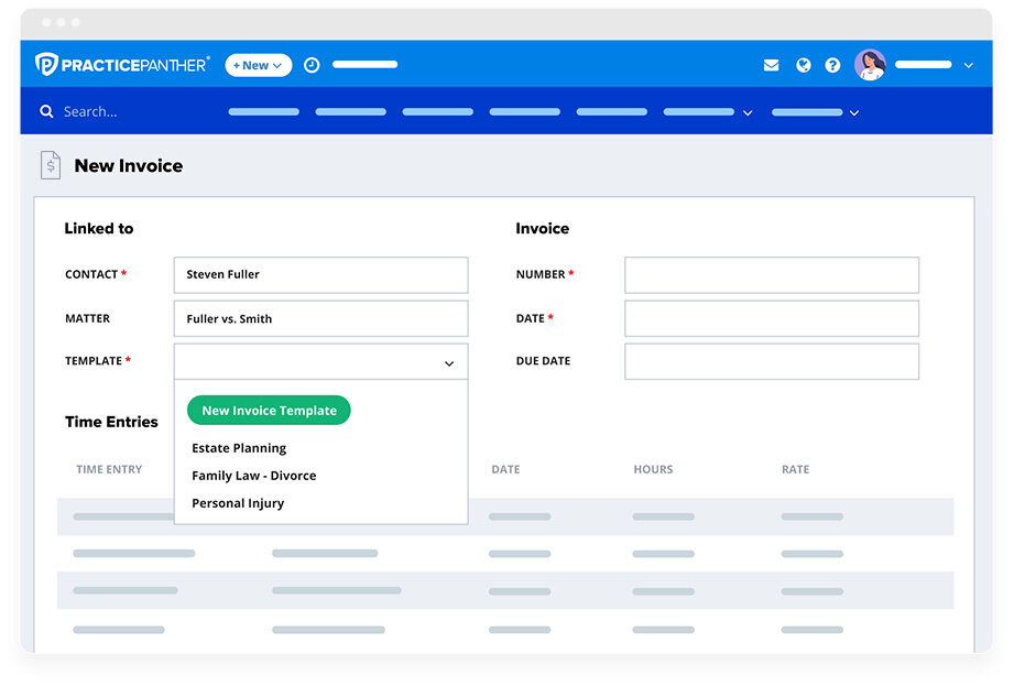 PracticePanther mobile dashboard invoices