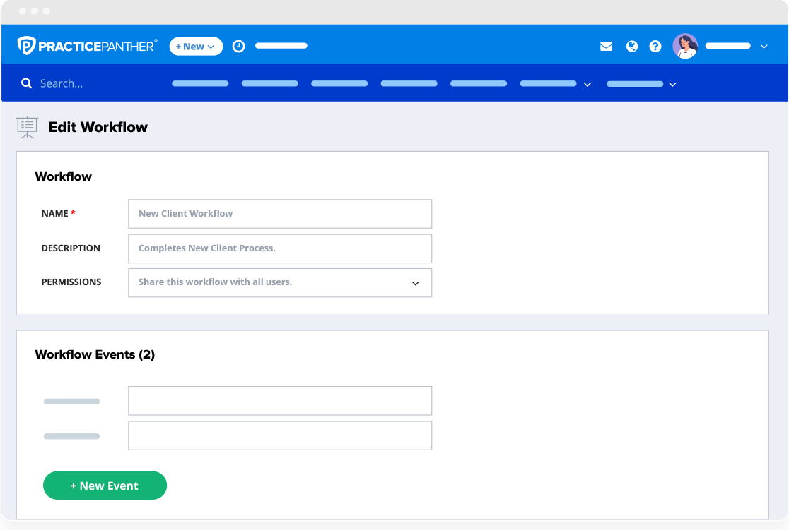 PracticePanther Workflow