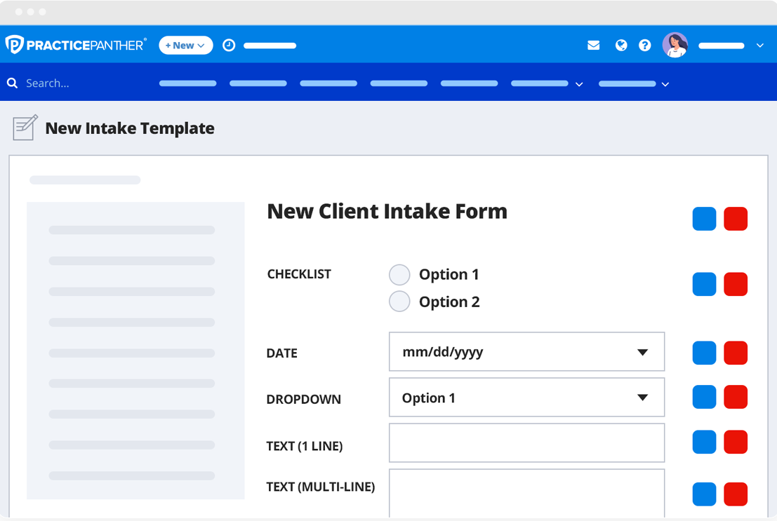 PracticePanther client intake